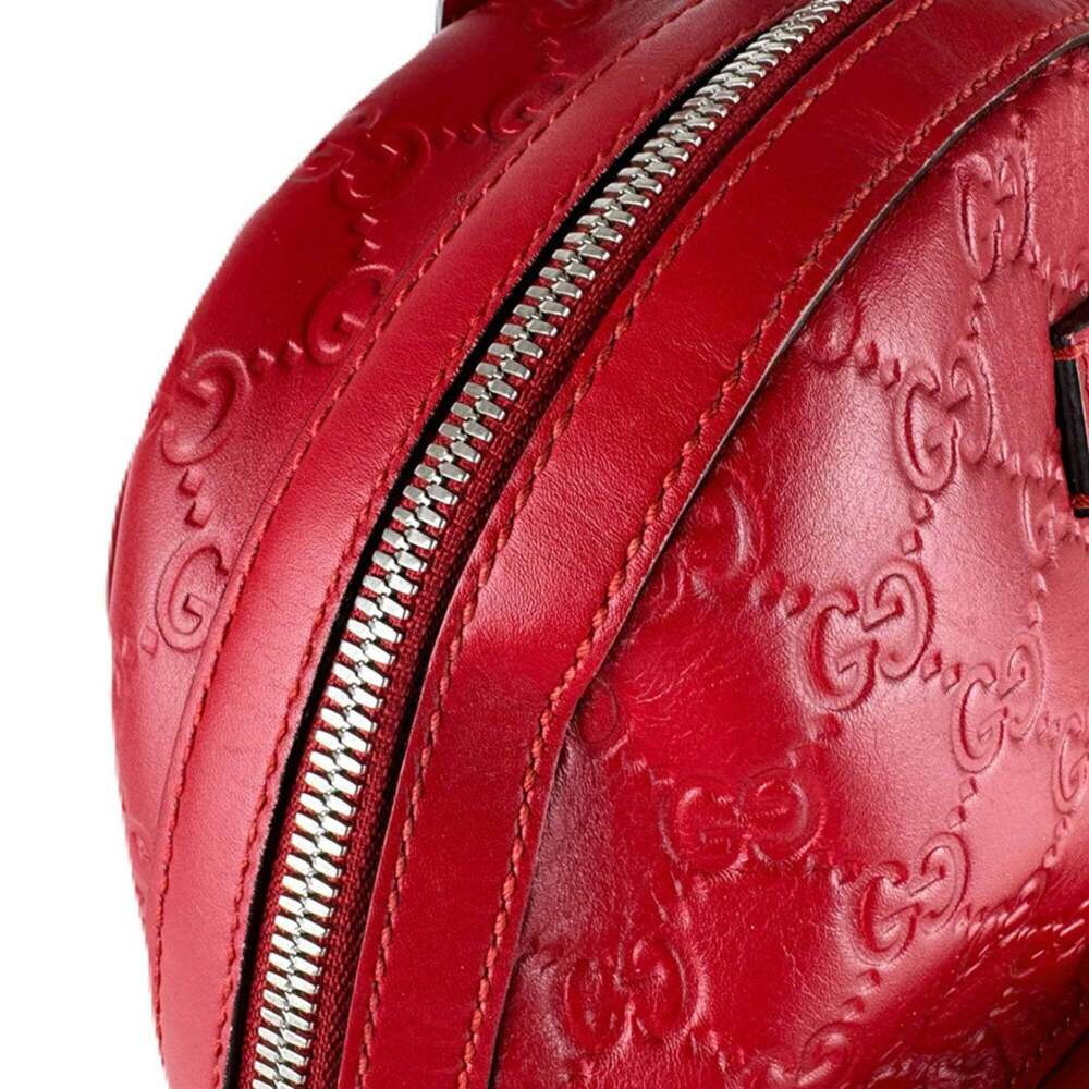 GUCCI Red Leather Backpack - Picture 6 of 14